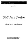 UNI Jazz Combos, Chris Merz, coordinator, October 5, 2010 [program] by University of Northern Iowa. School of Music.
