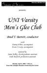 UNI Varsity Men's Glee Club, April 6, 2009 [program]