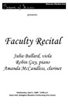 Faculty Recital, April 1, 2009 [program]