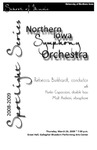 Northern Iowa Symphony Orchestra, March 26, 2009 [program]