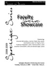Faculty Artist Showcase, February 3, 2009 [program] by University of Northern Iowa. School of Music.