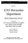 UNI Percussion Department, March 4, 2009 [program] by University of Northern Iowa. School of Music.