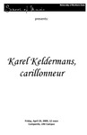 Karel Keldermans, carillonneur, April 24, 2009 [program]