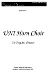 UNI Horn Choir, April 19, 2009 [program] by University of Northern Iowa. School of Music.
