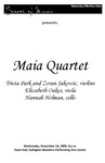 Maia Quartet, November 18, 2009 [program]