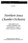 Northern Iowa Chamber Orchestra, December 2, 2009 [program]