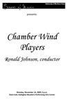 Chamber Wind Players, November 16, 2009 [program]