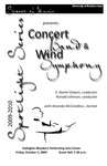 Concert Band & Wind Symphony, October 2, 2009 [program]