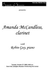 Amanda McCandless, clarinet, October 27, 2009 [program]