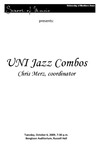 UNI Jazz Combos, October 6, 2009 [program] by University of Northern Iowa. School of Music.
