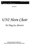 UNI Horn Choir, November 16, 2009 [program] by University of Northern Iowa. School of Music.