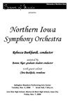 Northern Iowa Symphony Orchestra, November 7, 2008 [program]