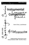 Instrumental Concerto Competition Finals, November 3, 2008 [program]