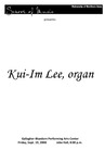 Kui-Im Lee, organ, September 19, 2008 [program]