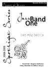 Jazz Band One, November 14, 2008 [program]