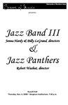 Jazz Band III & Jazz Panthers, November 6, 2008 [program]