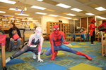 Cedar Rapids Ultimate Super Heroes Pose by University of Northern Iowa. Rod Library.