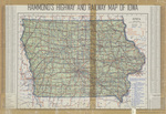 Hammonds highway and railway map of Iowa 1947