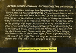 [243.2a] Actual Speech at Woman Suffrage Meeting, Omaha, Neb. [front] by Publisher unknown