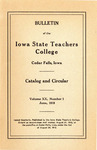 College Catalog and Circular 1919 by Iowa State Teachers College