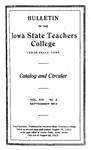College Catalog and Circular 1913 by Iowa State Teachers College