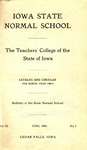 College Catalog and Circular 1908-1909 by Iowa State Normal School