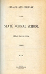 Catalog and Circular of the State Normal School, 1898