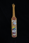 Painted Butch Paddle by Rod Library. University of Northern Iowa.