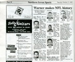 Warner makes NFL history, The Northern Iowan, October 5, 1999