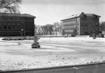 Exterior of Wright Hall in Winter
