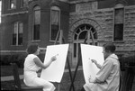 Students Painting on Easels