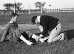 Art Dickinson Wrapping an Ankle