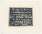 Campanile Plaque for Edward Gee Miller