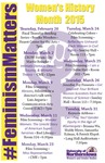 Women's History Month 2015 [poster] by University of Northern Iowa. Women's and Gender Studies Program.