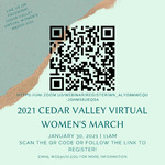 2021 Cedar Valley Virtual Women's March [poster] by University of Northern Iowa. Women's and Gender Studies Program.