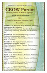UNI Women's & Gender Studies Presents: CROW Forum: Current Research on Women & Gender, 2014-2015 Schedule [poster]