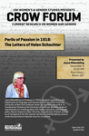 Perils of Passion in 1918: The Letters of Helen Schechter [poster] by University of Northern Iowa. Women's and Gender Studies Program