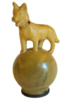 [016 Image] Whitson Pencil Sharpener Artifacts, Yellow Dog on Ball by Roy R. Behrens