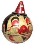 [073 Image] Whitson Pencil Sharpener Artifacts, Round Clown Head Frown by Roy R. Behrens