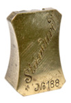 [134 Image] Whitson Pencil Sharpener Artifacts, Gold Curved Retangular Standard No 188, by Roy R. Behrens
