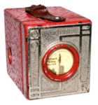 [157 Image] Whitson Pencil Sharpener Artifacts, Red and Silver Radio, by Roy R. Behrens