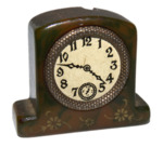[165 Image] Whitson Pencil Sharpener Artifacts, Brown and White Clock with Dials, by Roy R. Behrens